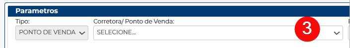 Selecione o ponto de venda que deseja parametrizar.